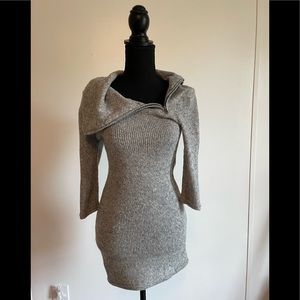 No Boundaries- gray/ white dress